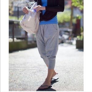 Lululemon Happy Hatha Crop Pants Heathered Fossil